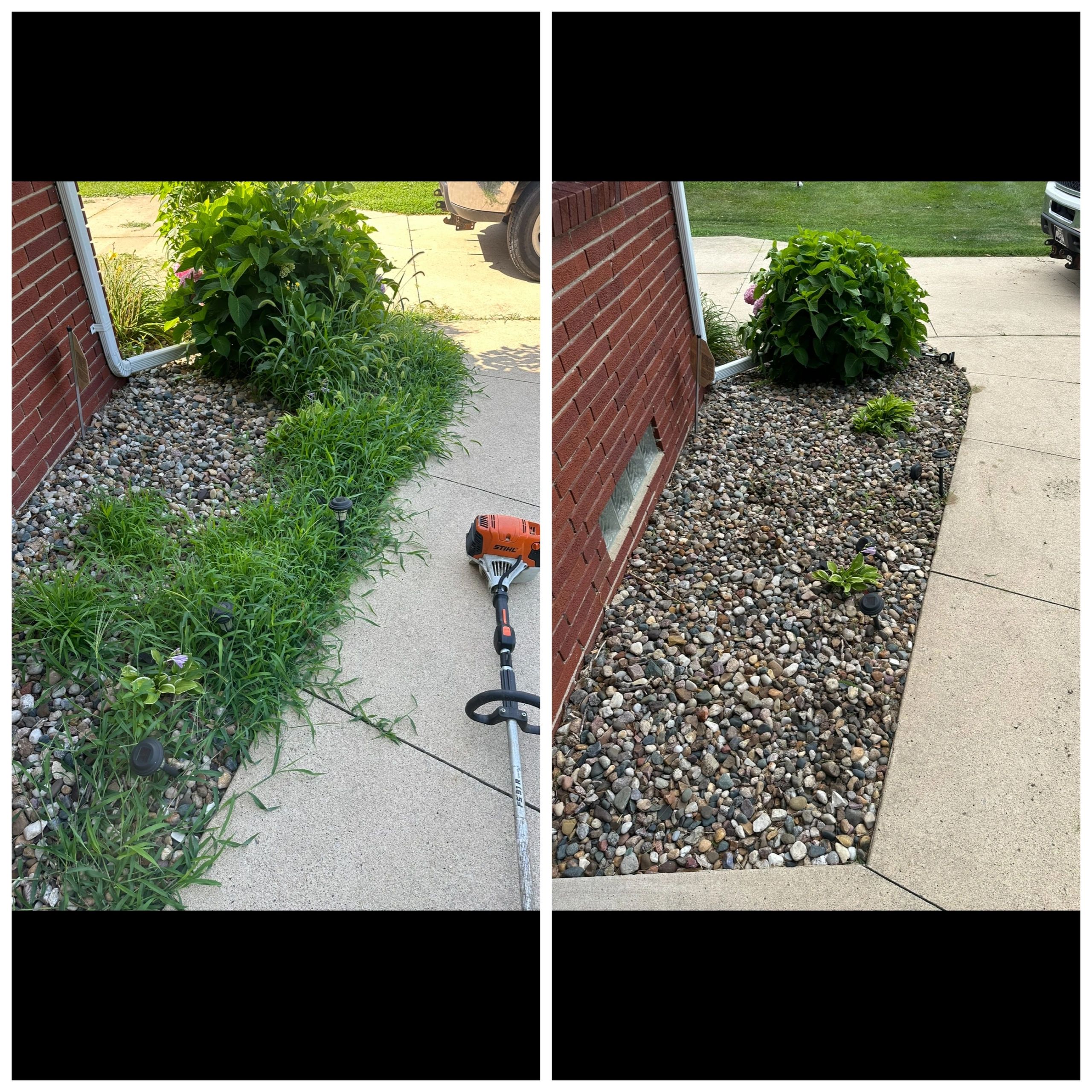 Garden bed cleanup and landscaping
