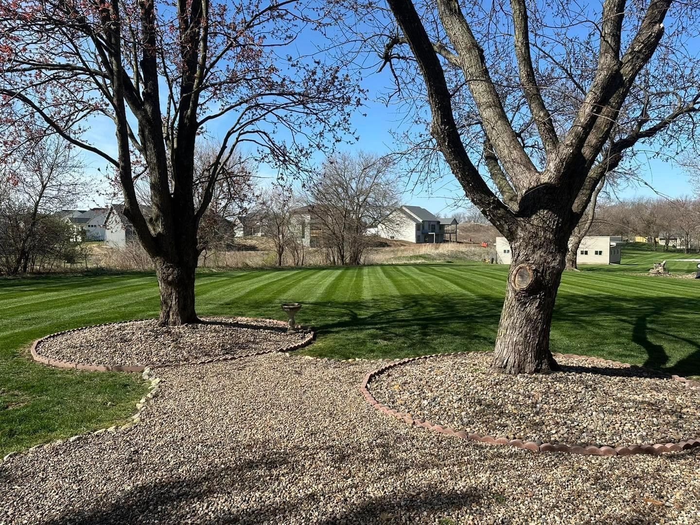 Scenic lawn and landscaping